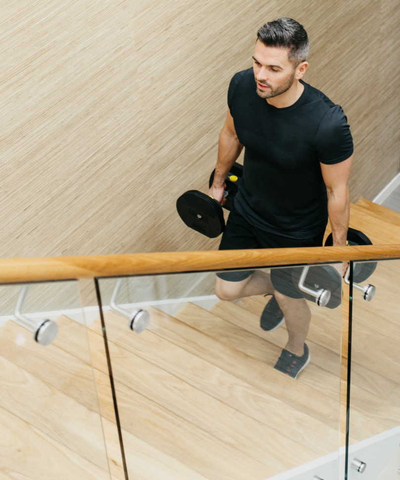 Гантель регулируемая First Degree Fitness MX Select MX85 вес 5.6 - 38.6 кг, 1 шт