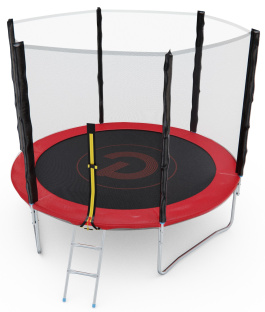 Батут с сеткой DFC PELPO 8ft с лестницей, RED