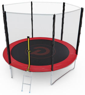 Батут с сеткой DFC PELPO 10ft с лестницей, RED